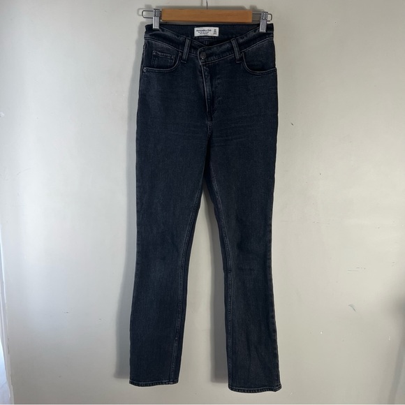 ABERCROMBIE & FITCH Curve Love Ultra High Rise 90s Slim Straight Jean Size 24 - Picture 7 of 12